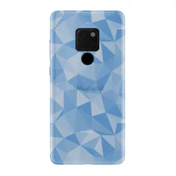   HUSĂ! - Protectie din silicon pentru telefon (3D, model diamant) ALBASTRU DESCHIS Huawei Mate 20