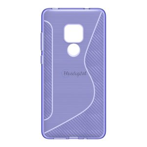 Protector de telefon din silicon (S-line, model carbon) PURPLE Huawei Mate 20