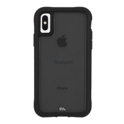   HUSĂ! - PROTECȚIE CASE-MATE Protector pentru telefon din plastic TRANSLUCID (cadru din silicon, rezistență medie la impact) NEGRU Apple iPhone XS 5.8, Apple iPhone X 5.8
