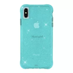   HUSĂ! - Protector de telefon din silicon CASE-MATE SHEER (rezistență medie la impact, cadru cu pernă de aer, praf cu sclipici) ALBASTRU DESCHIS Apple iPhone XS Max 6.5