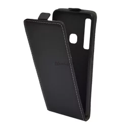   HUSĂ! - Husa in picioare, efect piele (FLIP, deschidere in jos, suport din silicon) NEGRU Samsung Galaxy A9 (2018) SM-A920