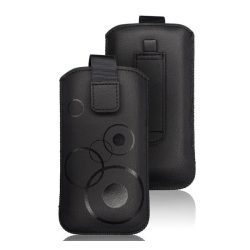   HUSĂ! - DEKOHusă husă standing (universală, model rotund, velcro extensibil, clip pentru curea, dimensiune 6-6.3") NEGRU