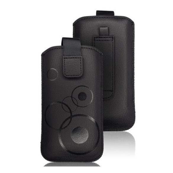 HUSĂ! - DEKOHusă husă standing (universală, model rotund, velcro extensibil, clip pentru curea, dimensiune 6-6.3") NEGRU