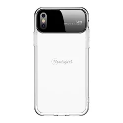   HUSĂ! - JOYROOM DREAMLAND cadru de protecție din silicon pentru telefon (spate din sticlă călită) TRANSPARENT Apple iPhone XS Max 6.5