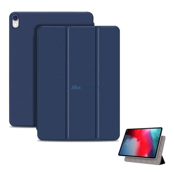 Carcasă permanentă, efect piele (active FLIP, magnetic, deschidere laterală, TRIFOLD, desktop) BUTTONS Apple IPAD Air 11 (2024), IPAD Air 2020 (Air 4), IPAD Air 2022