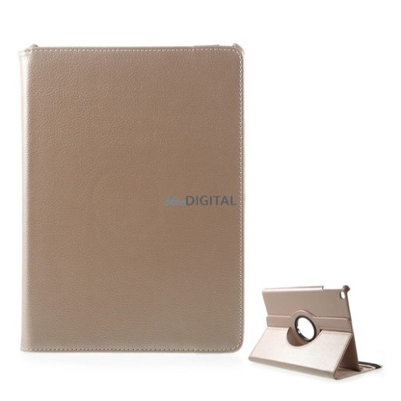 Husă permanentă, efect piele (FLIP, suport de birou, 360°) GOLD Apple IPAD 9.7 (2018), IPAD 9.7 (2017)