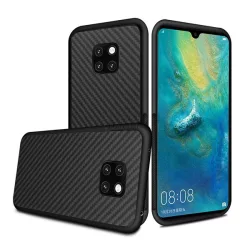   HUSĂ! - Protector de telefon din silicon (Husa Kevlar) NEGRU Huawei Mate 20