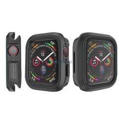   Cadru de silicon (BUMPER, rezistent la șocuri) BLACK Apple Watch Series SE 40mm, Watch Series 6 40mm, Watch Series 5 40mm