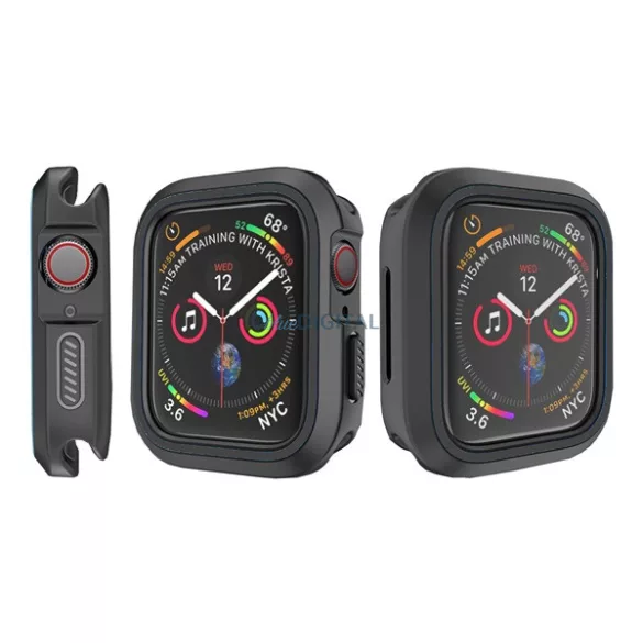Cadru de silicon (BUMPER, rezistent la șocuri) BLACK Apple Watch Series SE 40mm, Watch Series 6 40mm, Watch Series 5 40mm