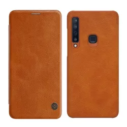   HUSĂ! - Husă NILLKIN QIN în picioare, efect piele (FLIP, deschidere laterală, suport card bancar) MARO Samsung Galaxy A9 (2018) SM-A920