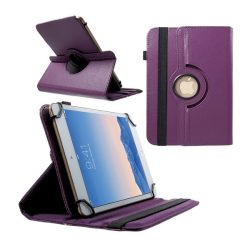   Husă în picioare, efect piele (universal, FLIP, suport de birou, 360°, dimensiune 9-10 inchi, suport pentru creion) PURPLE