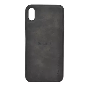 HUSĂ! - Protector de telefon din silicon X-LEVEL VINTAGE (spate din piele) NEGRU Apple iPhone XS Max 6.5