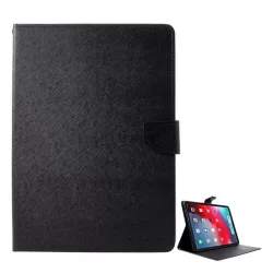   Husă MERCURY Goospery Fancy în picioare, efect piele (FLIP, deschidere laterală, suport de masă, model textil) NEGRU Apple IPAD Pro 11 (2018)