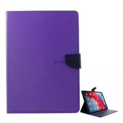   Husă MERCURY Goospery Fancy în picioare, efect piele (FLIP, deschidere laterală, suport de masă, model textil) PURPLE Apple IPAD Pro 11 (2018)