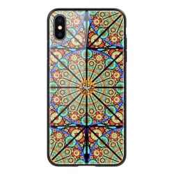  HUSĂ! - Cadru din silicon de protecție pentru telefon NILLKIN BRILLIANCE (BUMPER, rezistență medie la impact, spate din sticlă călită, model mandala) CULOARE Apple iPhone XS 5.8, Apple iPhone X 5.8