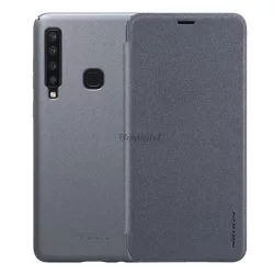   HUSĂ! - Protector de telefon din plastic NILLKIN SPARKLE (efect piele din microfibră FLIP, deschidere laterală) NEGRU Samsung Galaxy A9 (2018) SM-A920