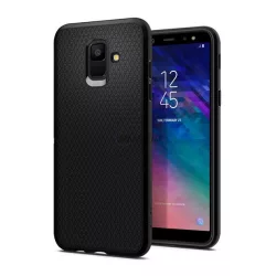   HUSĂ! - Protectie de telefon din silicon SPIGEN LIQUID AIR (rezistenta medie la impact, colt cu perna de aer, model romb) NEGRU Samsung Galaxy A6 (2018) SM-A600F