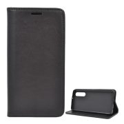   Husă stativă cu efect de piele (FLIP, deschidere laterală, funcție de suport pentru birou) negru Huawei P30