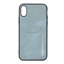   HUSĂ! - Protector de telefon din silicon X-LEVEL (spate din piele) CYAN Apple iPhone X 5.8, Apple iPhone XS 5.8