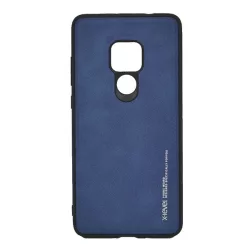   HUSĂ! - Protector de telefon din silicon X-LEVEL (spate din piele) ALBASTRU Huawei Mate 20