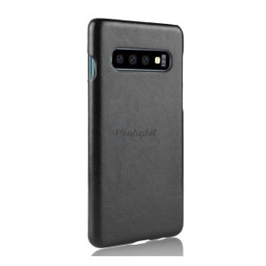 Protectie din plastic pentru telefon (efect piele) NEGRU Samsung Galaxy S10 (SM-G973)