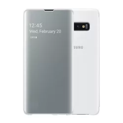   HUSĂ! - SAMSUNG Husă Standing (Active FLIP, Deschidere laterală, Clear View Husă) alb  Samsung Galaxy S10e (SM-G970)