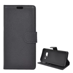   HUSĂ! - Husă stativă cu efect de piele (FLIP, deschidere laterală, desktop, premium) negru Samsung Galaxy S10e (SM-G970)