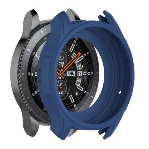 Cadru din silicon (BUMPER, rezistent la șocuri) BREECH BLUE Samsung Gear S3 Frontier (SM-R760), Galaxy Watch 46mm (SM-R800N)