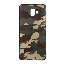   HUSĂ! - Protectie din silicon pentru telefon (efect piele, model teren) VERDE Samsung Galaxy J6 Plus (SM-J610F)