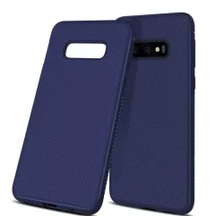   HUSĂ! - Husă silicon pentru telefon (rezistent la impact mediu, model cu dungi) CUTTING albastruSamsung Galaxy S10e (SM-G970)