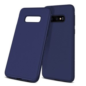 Husă silicon pentru telefon (rezistent la impact mediu, model cu dungi) CUTTING albastruSamsung Galaxy S10e (SM-G970)