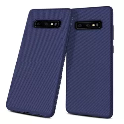   HUSĂ! - Husă silicon pentru telefon (rezistent la impact mediu, model cu dungi) CUTTING albastruSamsung Galaxy S10 (SM-G973)