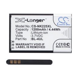   Baterie CAMERON SINO Li-Ion (3,7V/1200mAh, compatibil cu Nokia BL-4UL, BL-4WL) NEGRU Nokia 225 (2015), Nokia 230, Nokia 3310 (2017), Nokia 220 4G, Nokia 6310 (2021)