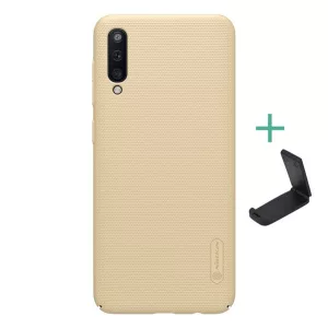 HUSĂ! - NILLKIN SUPER FROSTED plastic protecțiede telefon (cauciucat suprafață aspră + suport desktop) GOLD Samsung Galaxy A50 (SM-A505F), Samsung Galaxy A30s (SM-A307F), Samsung Galaxy A50s (SM-A507F)