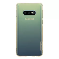   HUSĂ! - Protector de telefon din silicon NILLKIN NATURE (rezistență medie la impact, colț cu pernă de aer, 0,6 mm, ultra-subțire) MARO AURIU Samsung Galaxy S10e (SM-G970)