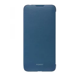   HUSĂ! - Husă HUAWEI în picioare, efect piele (FLIP, deschidere laterală) ALBASTRU Huawei Y7 2019 (Y7 Prime 2019)