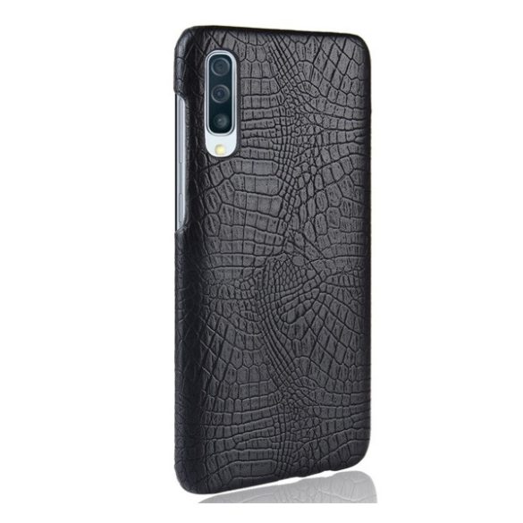 Protecție din plastic pentru telefon (efect piele, model piele de crocodil) negru Samsung Galaxy A50 (SM-A505F), Samsung Galaxy A30s (SM-A307F), Samsung Galaxy A50s (SM-A507F)