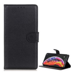   HUSĂ! - Husă stativă cu efect de piele (FLIP, deschidere laterală, desktop, premium) negru Samsung Galaxy A40 (SM-A405F)