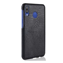   HUSĂ! - Protectie din plastic pentru telefon (efect piele, model piele de crocodil) NEGRU Samsung Galaxy A40 (SM-A405F)