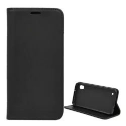   HUSĂ! - Husă în picioare, efect piele (FLIP, deschidere laterală, funcție de suport pentru birou) NEGRU Samsung Galaxy A10 (SM-A105F)