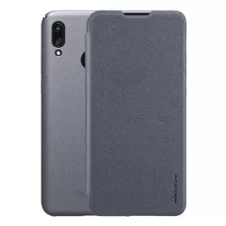   HUSĂ! - NILLKIN SPARKLE plastic protecțiede telefon (microfibră efect piele FLIP, deschidere laterală) negru Huawei Y7 2019 (Y7 Prime 2019)
