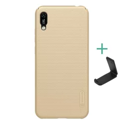   HUSĂ! - Protectie de telefon din plastic NILLKIN SUPER FROSTED (cauciucat, suprafata aspra + suport de masa) GOLD Huawei Y6 2019 (Y6 Prime 2019)