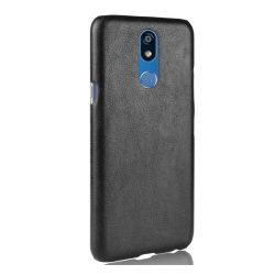   Protectie din plastic pentru telefon (efect piele) NEGRU LG K40 LMX420 (K12 Plus)