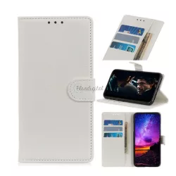   HUSĂ! - Carcasa in picioare, efect piele (FLIP, deschidere laterala, functie suport birou, premium) ALB Nokia 4.2