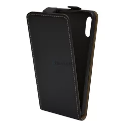   HUSĂ! - Husa in picioare, efect piele (FLIP, deschidere in jos, suport din silicon) NEGRU Samsung Galaxy M10 (SM-M105F)