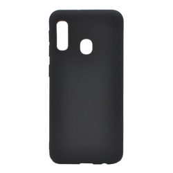   Husă siliconică pentru telefon (mată) negru Samsung Galaxy A20e (SM-A202F)