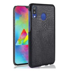   Protectie din plastic pentru telefon (efect piele, model piele de crocodil) NEGRU Samsung Galaxy A20e (SM-A202F)