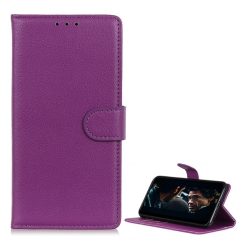   Husă stativă, efect piele (FLIP, deschidere laterală, desktop, premium) LILA Samsung Galaxy A20e (SM-A202F)