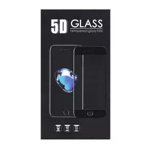 Folie sticlă protecție ecran (lipici complet 5D, curbat, aderență completă la suprafață, rezistent la zgârieturi, 0,3 mm, 9H) negru Huawei P30 Pro