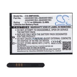   Baterie CAMERON SINO Li-Ion (3.7V/650mAh, compatibil Samsung AB463651BC) BLACK Samsung SM-B312, Primo II (GT-S5611), Rex 70 (GT-S3800)